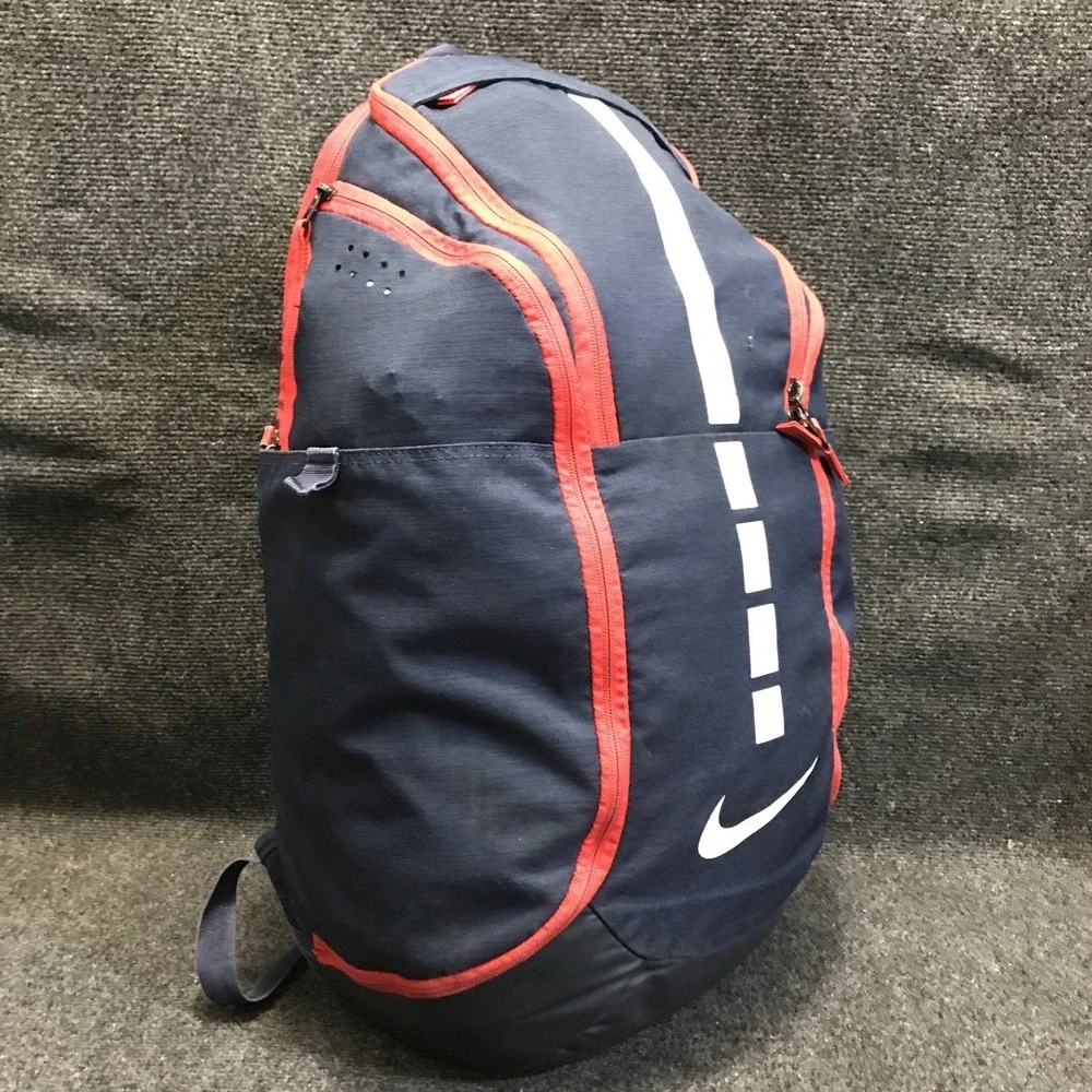 Nike BA5554-414 Hoops Elite Pro Basketball Backpack Navy/Red 38L Polyester Bag